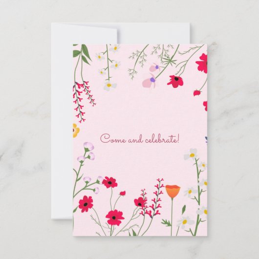 Blumensüße 16 Geburtstagsparty Einladung (Rückseite)