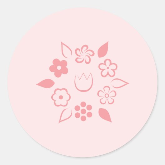 Blumensüße Candy Pink Frühlingsbrasse Blume Runder Aufkleber (Vorderseite)