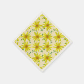 Blumensüße, gelbe Wildblumen in beliebiger Farbe Serviette (Ecke)