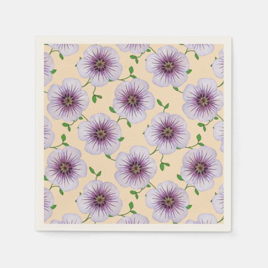 Blumensüße Lila-Gartenfarben-Blume Serviette (Vorderseite)