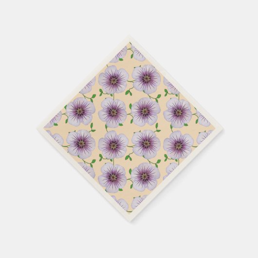 Blumensüße Lila-Gartenfarben-Blume Serviette (Ecke)