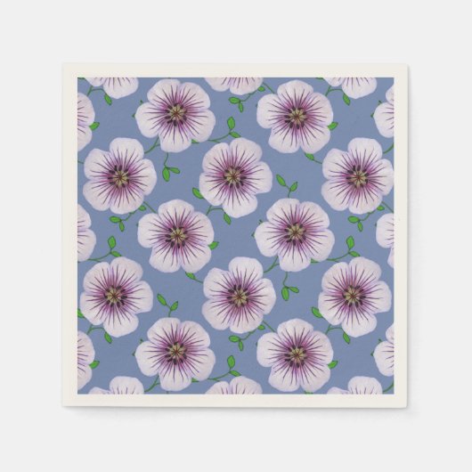 Blumensüße Lila-Gartenfarben-Blume Serviette (Vorderseite)