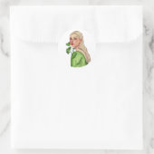 Blumensüßer Runder Aufkleber (Tasche)