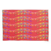 Blumensymbole Rote paare Pillow-Hüllen Kissenbezug (Vorderseite-Links)