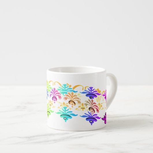 Blumensymbole weiß espressotasse (Vorderseite Rechts)