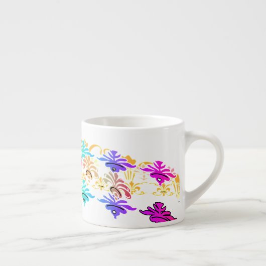 Blumensymbole weiß espressotasse (Rechts)