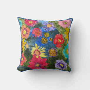 Blumensymphonie der Farben 16x16 Kissen