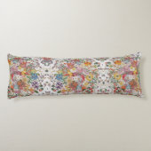 BlumenSymphonie Vibrant Mehrfarbiger Garten Seitenschläferkissen (Rückseite)