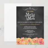 Blumentafel-Posten-Hochzeits-Party Einladung (Vorne/Hinten)