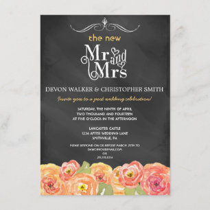 Blumentafel-Posten-Hochzeits-Party Einladung