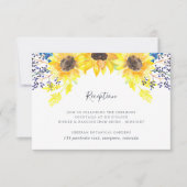 Blumentafelkarte Empfang Einladung (Vorderseite)