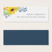 Blumentafeln Bridal Registry Beilagen Karten (Vorne & Hinten)