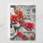 Blumentag der Einladung zum Toten Halloween-Party (Vorderseite)