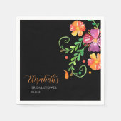 Blumentag des Toten Brautparty Serviette (Vorderseite)