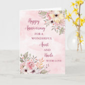 Blumentante und Onkel-Hochzeitstag Karte (Gelbe Blume)