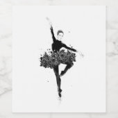 Blumentanz - Set für Lebensmittel und Getränke Weinetikett (Einzelnes Label)