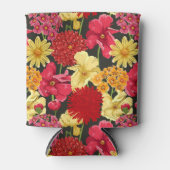 Blumentapete im Aquarellstil Dosenkühler (Vorderseite)