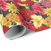 Blumentapete im Aquarellstil Geschenkpapier (Rolleneckpunkt)