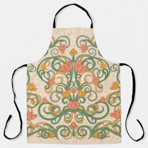 Blumentapete im Jugendstil, Vintag krank Schürze