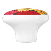 Blumentapete in der Aquarellart Keramikknauf (Seitenansicht)