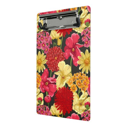 Blumentapete in der Aquarellart Mini Klemmbrett (Gewinkelt2)