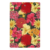 Blumentapete in der Aquarellart Mini Klemmbrett (Rückseite)