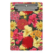 Blumentapete in der Aquarellart Mini Klemmbrett (Vorderseite)