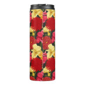 Blumentapete in der Aquarellart Thermosbecher (Rückseite)