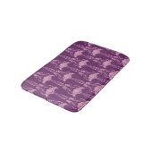 Blumentapete Rosa Violettdesign Badematte (Schrägansicht)