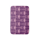 Blumentapete Rosa Violettdesign Badematte (Vorderseite Vertikal)