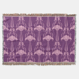 Blumentapete Rosa Violettdesign Decke