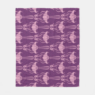 Blumentapete Rosa Violettdesign Fleecedecke