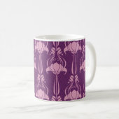 Blumentapete Rosa Violettdesign Kaffeetasse (VorderseiteRechts)