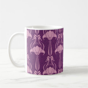 Blumentapete Rosa Violettdesign Kaffeetasse
