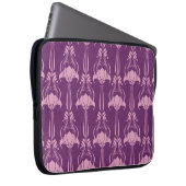 Blumentapete Rosa Violettdesign Laptopschutzhülle (Vorne Rechts)