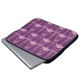 Blumentapete Rosa Violettdesign Laptopschutzhülle (Vorne Knopf)