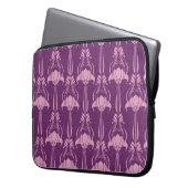 Blumentapete Rosa Violettdesign Laptopschutzhülle (Vorderseite Links)