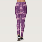 Blumentapete Rosa Violettdesign Leggings (Rückseite)