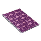 Blumentapete Rosa Violettdesign Notizblock (Rechte Seite)