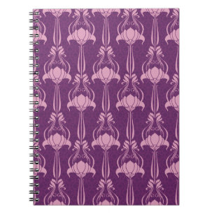 Blumentapete Rosa Violettdesign Notizblock