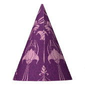 Blumentapete Rosa Violettdesign Partyhütchen (Rückseite)