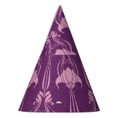 Blumentapete Rosa Violettdesign Partyhütchen (Links)