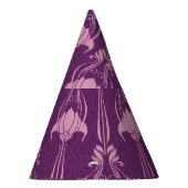 Blumentapete Rosa Violettdesign Partyhütchen (Rechts)