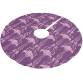 Blumentapete Rosa Violettdesign Polyester Weihnachtsbaumdecke (Schrägansicht)