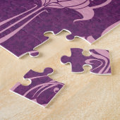 Blumentapete Rosa Violettdesign Puzzle (Seite)