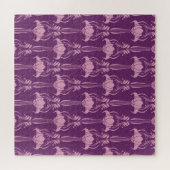 Blumentapete Rosa Violettdesign Puzzle (Horizontal)