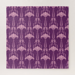 Blumentapete Rosa Violettdesign Puzzle