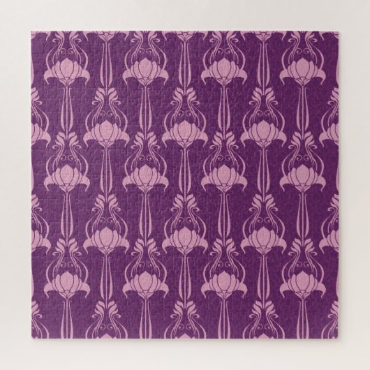 Blumentapete Rosa Violettdesign Puzzle (Vertikal)