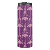 Blumentapete Rosa Violettdesign Thermosbecher (Rückseite)