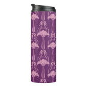 Blumentapete Rosa Violettdesign Thermosbecher (Nach rechts gedreht)